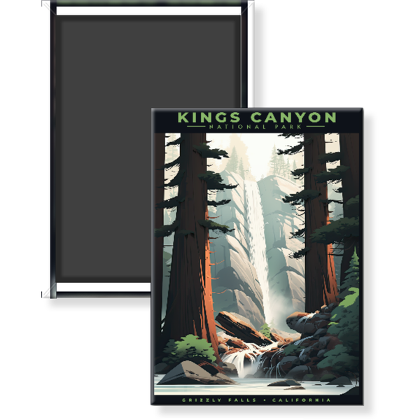 Kings Canyon National Park Magnet - Grizzly Falls