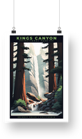 Kings Canyon National Park Poster - Grizzly Falls