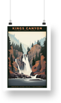 Kings Canyon National Park Poster - Roaring River Falls