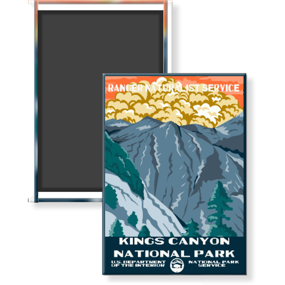 Kings Canyon National Park Magnet – WPA Style