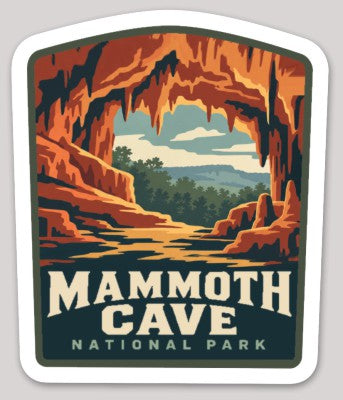 Mammoth Cave National Park Die Cut Sticker – Vintage Arched-top Badge