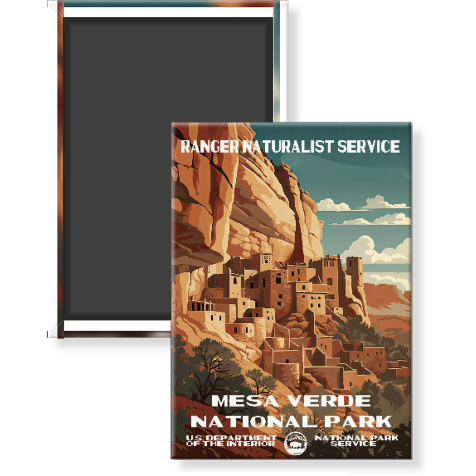 Mesa Verde National Park Magnet – Vintage WPA Style