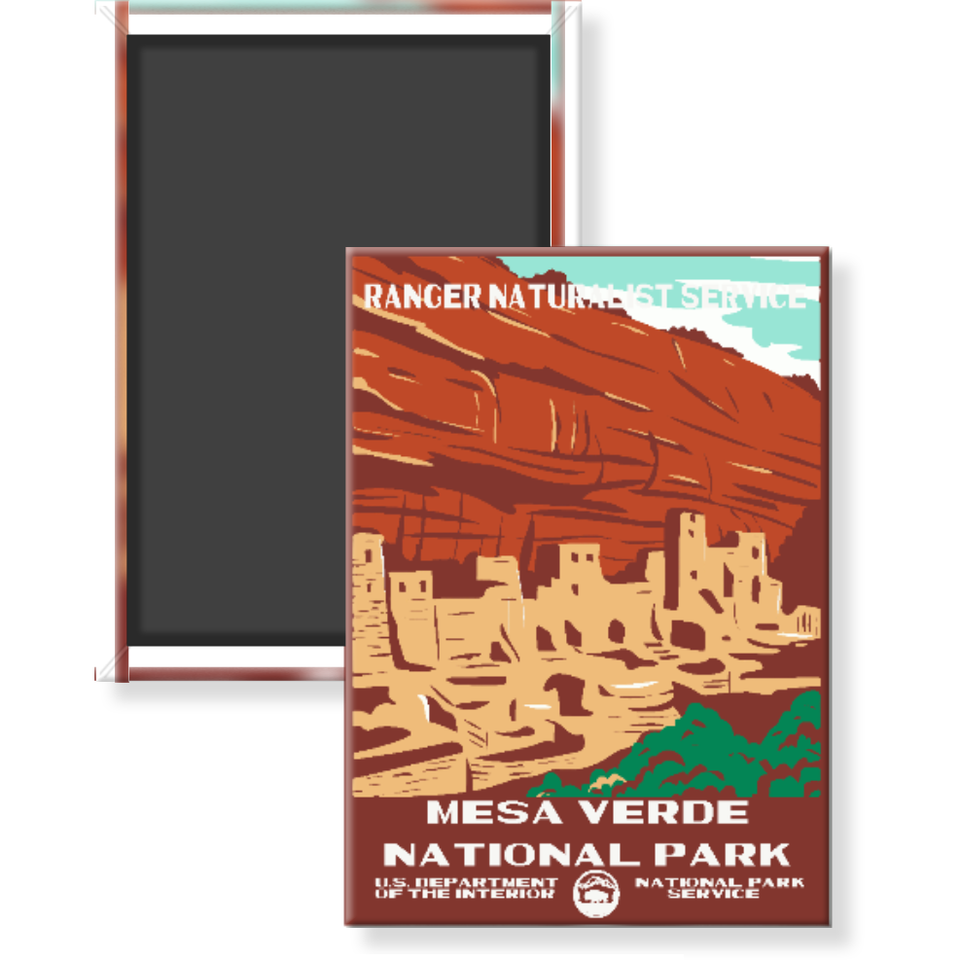 Mesa Verde National Park Magnet – WPA Style