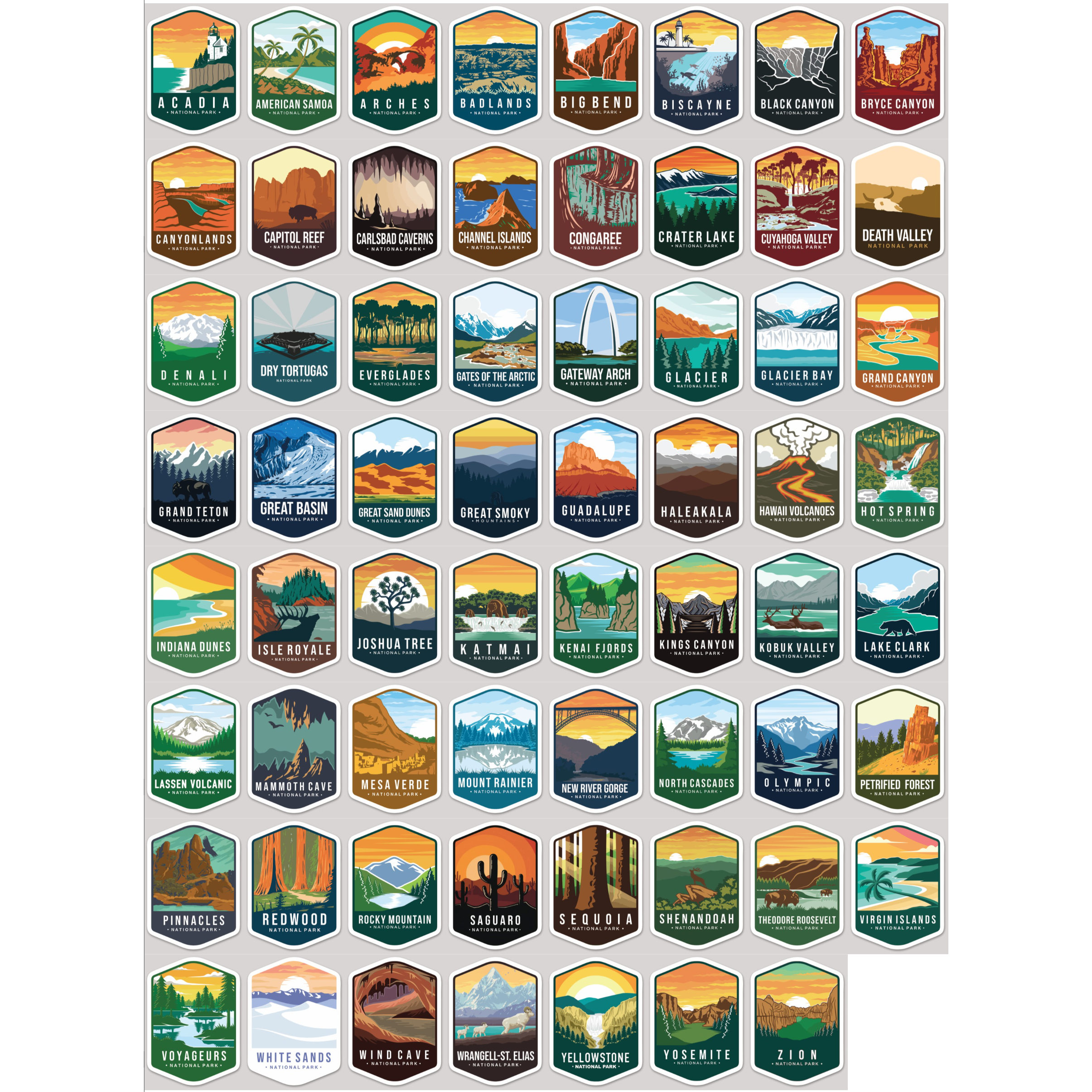 National Park Sticker Denali - USGS Benchmark Design Outdoor Decal USGS ...
