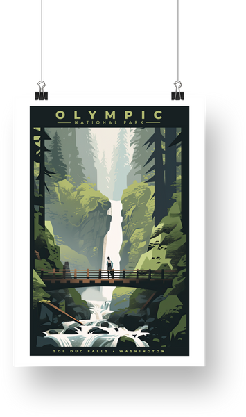 Olympic National Park Poster - Sol Duc Falls