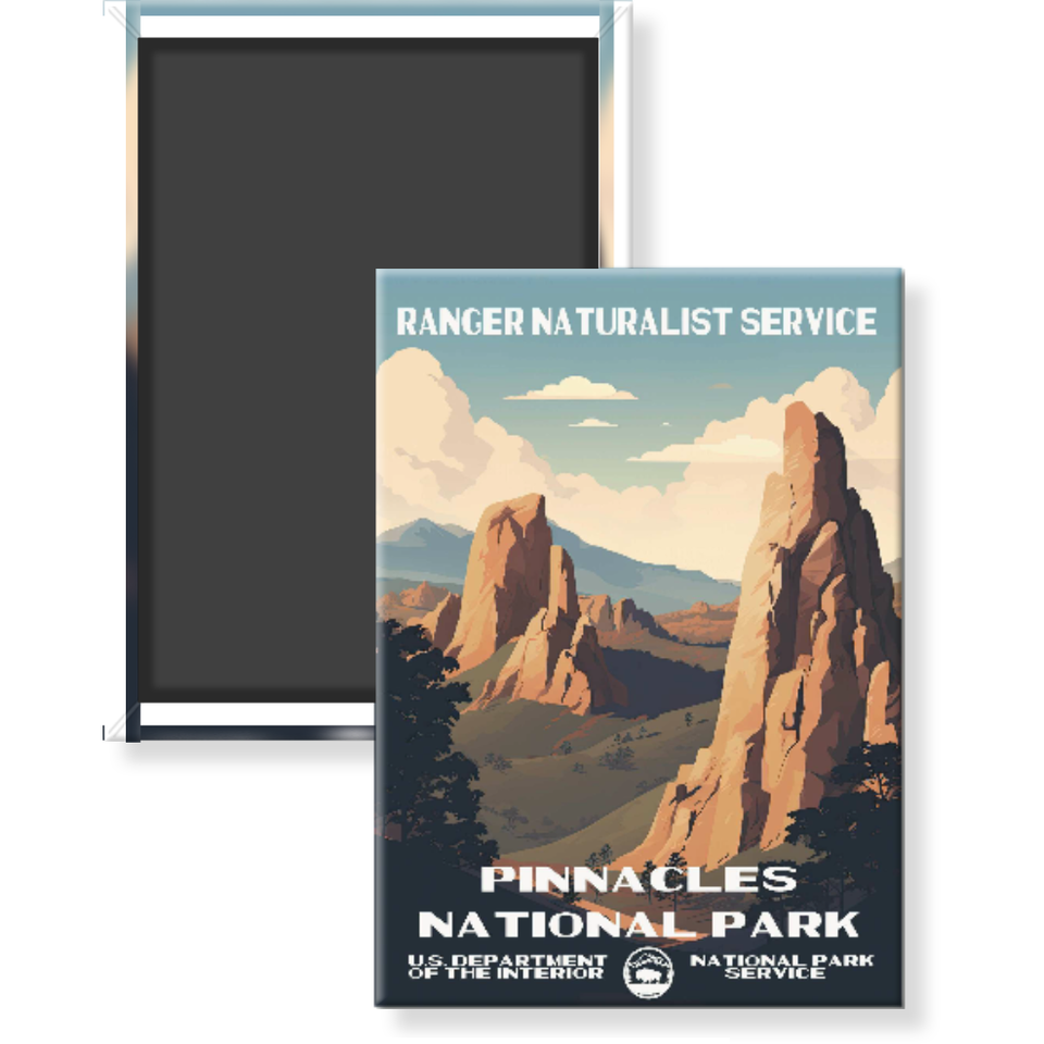 Pinnacles National Park Magnet – Vintage WPA Style