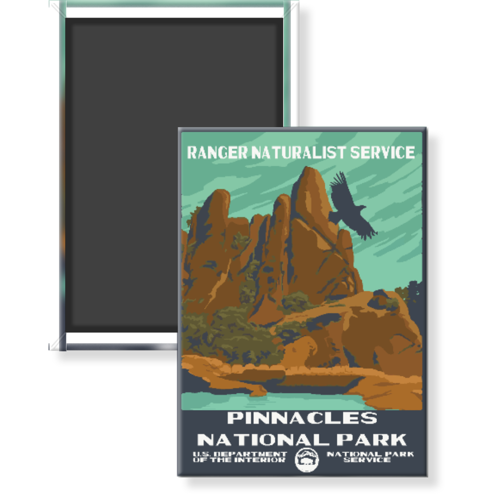 Pinnacles National Park Magnet – WPA Style