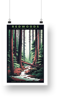 Redwood National Park Poster - Berry Glen Falls