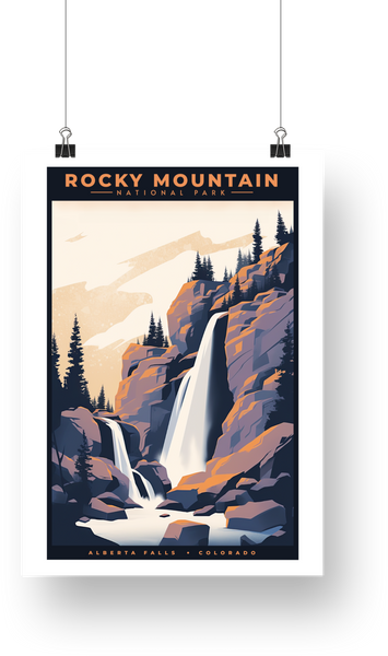 Rocky Mountain National Park Poster - Alberta Falls