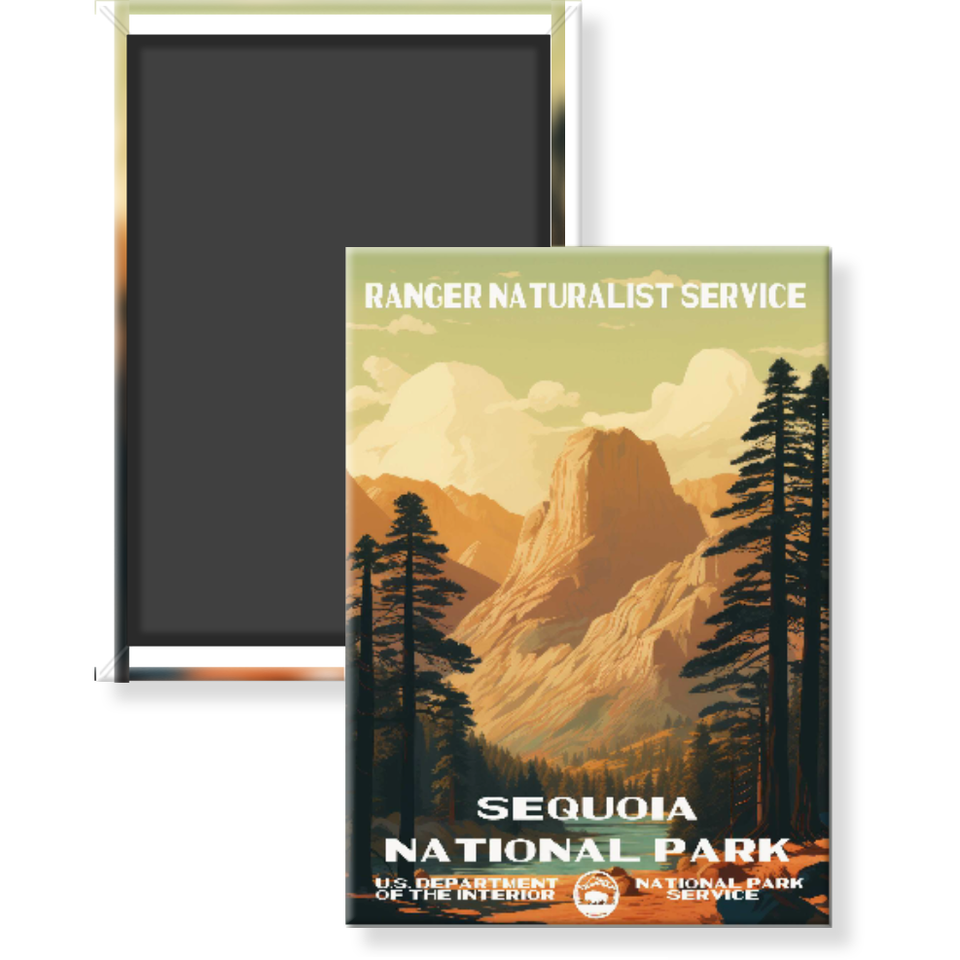 Sequoia National Park Magnet – Vintage WPA Style