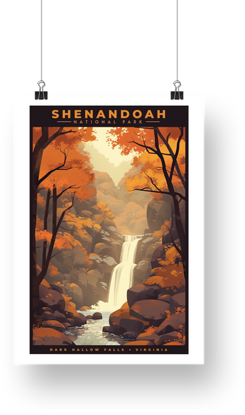 Shenandoah National Park Poster - Dark Hallow Falls