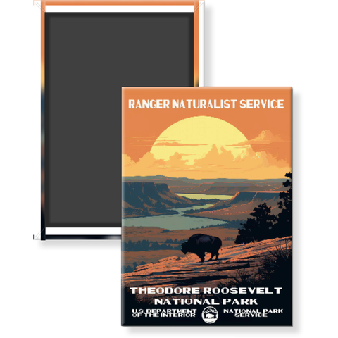 Theodore Roosevelt National Park Magnet – Vintage WPA Style