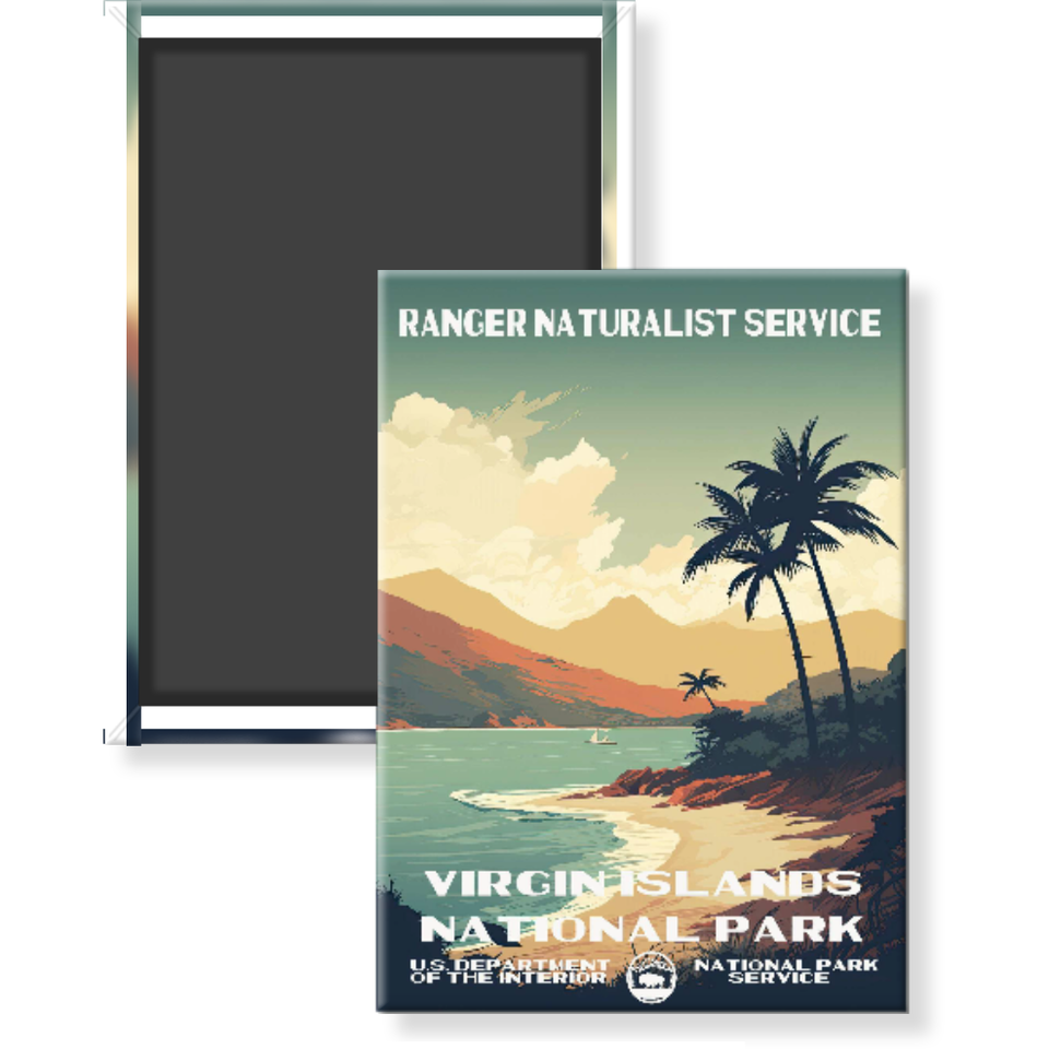 Virgin Islands National Park Magnet – Vintage WPA Style