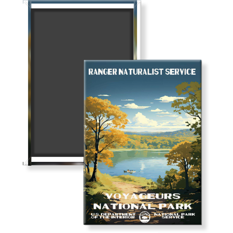 Voyageurs National Park Magnet – Vintage WPA Style