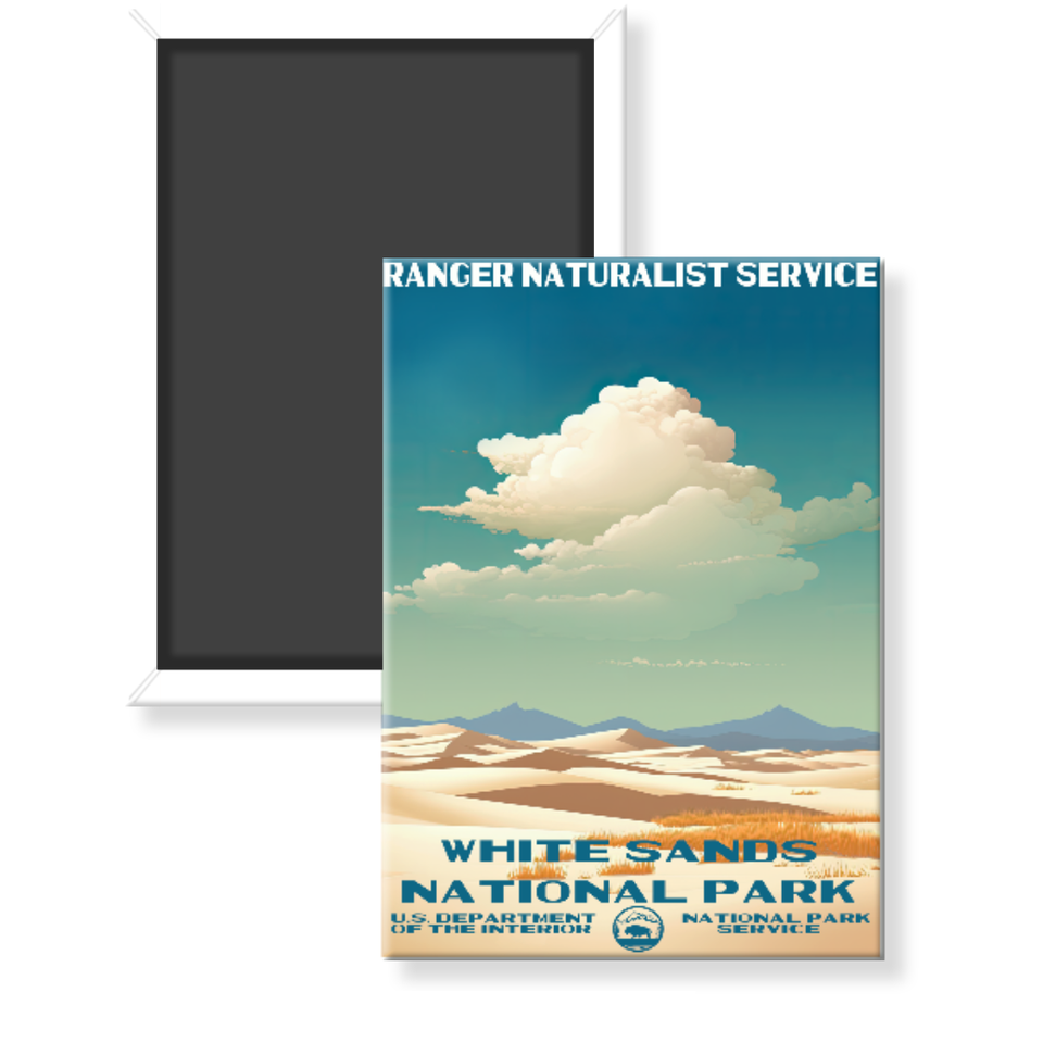 White Sands National Park Magnet – Vintage WPA Style