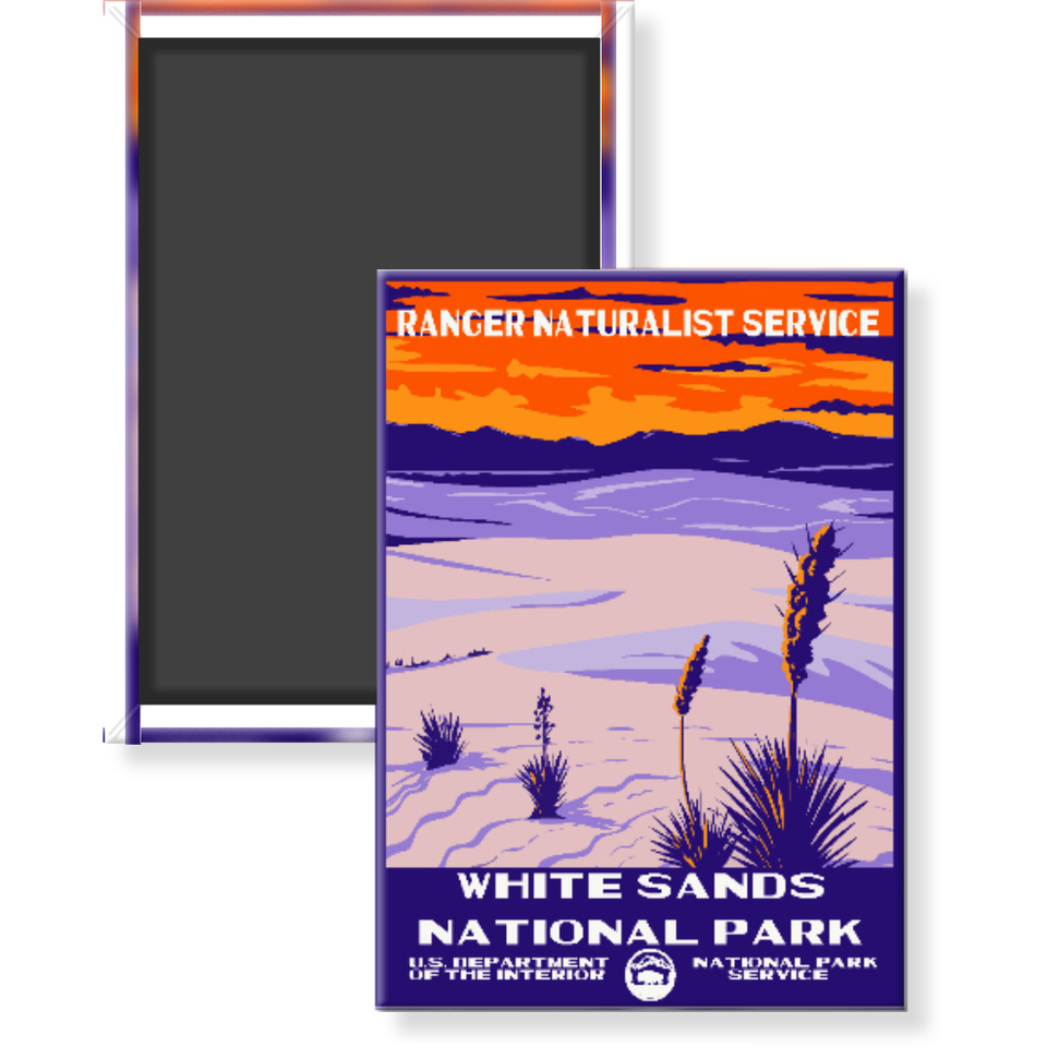 White Sands National Park Magnet – WPA Style