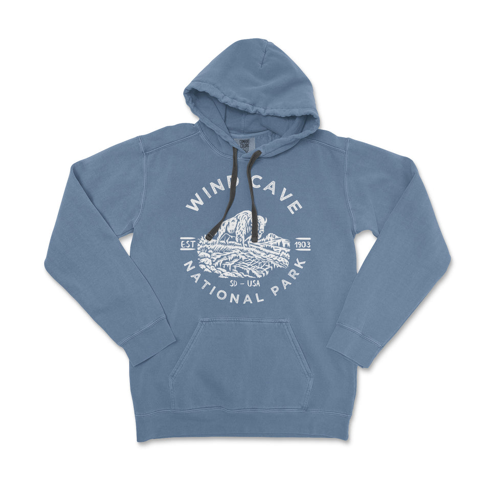 Wind Cave National Park Garment-Dyed Hoodie