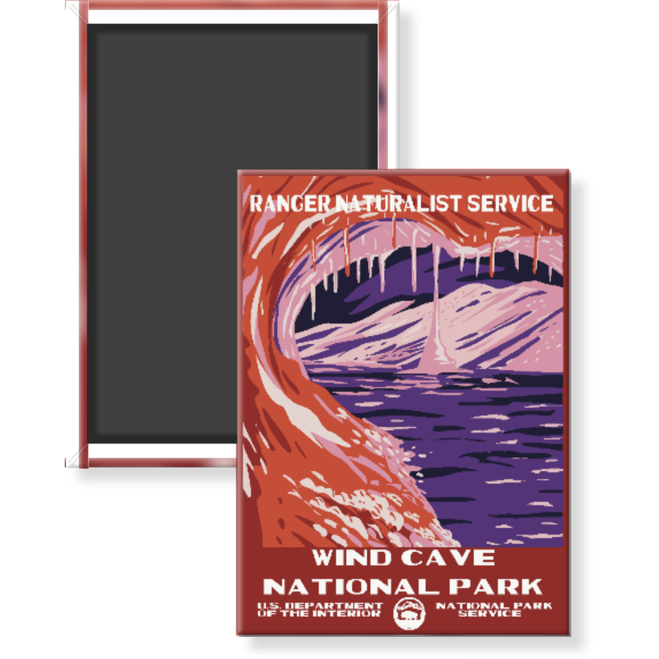Wind Cave National Park Magnet – WPA Style