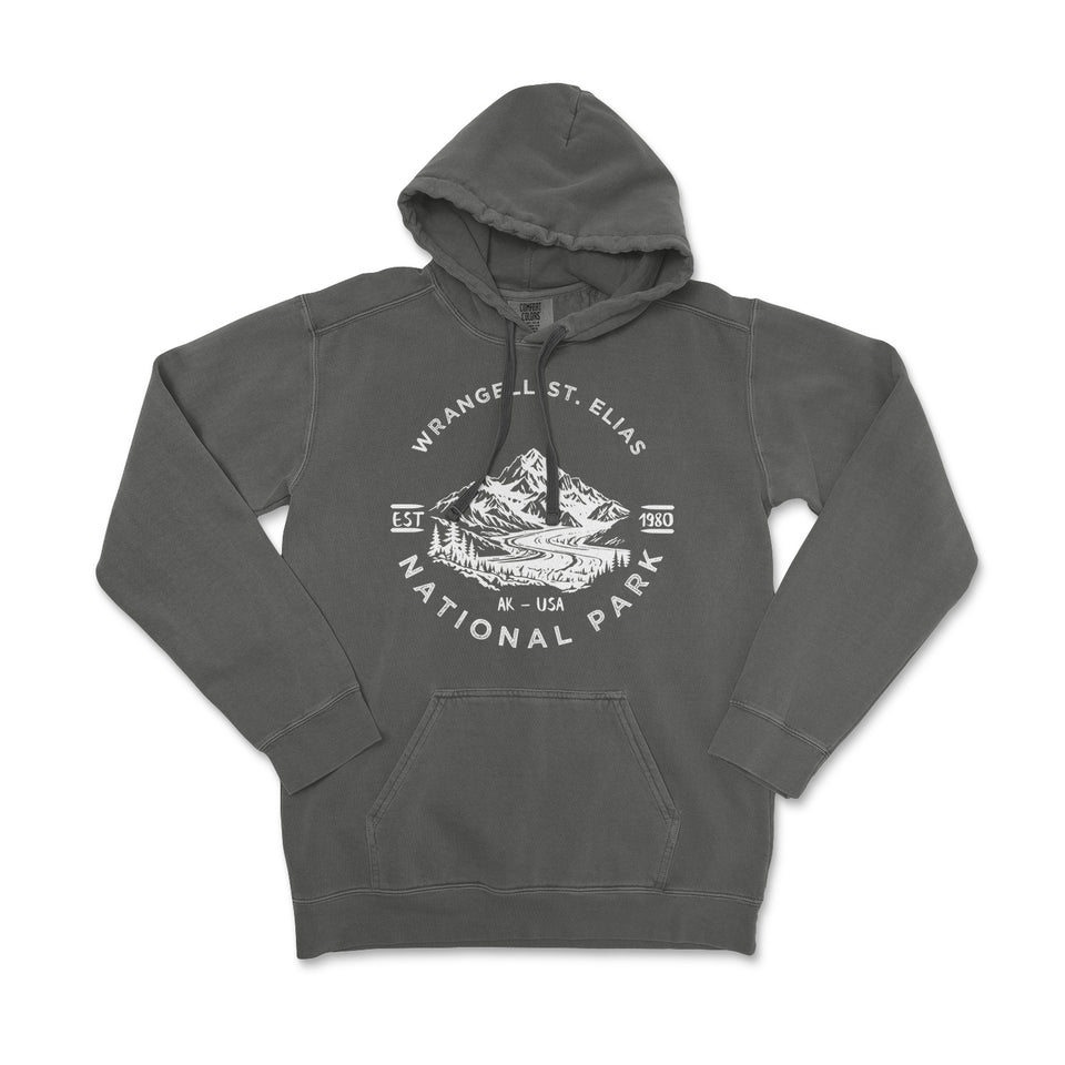 Wrangell-St Elias National Park Garment-Dyed Hoodie