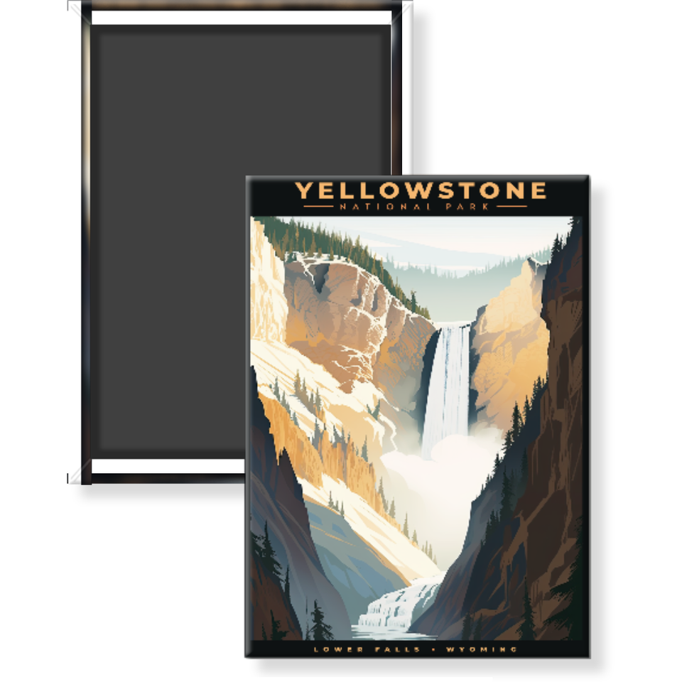 Yellowstone National Park Magnet - Lower Falls