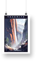 Yosemite National Park Poster - Bridal Falls