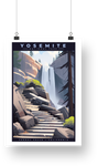 Yosemite National Park Poster - Vernal Falls