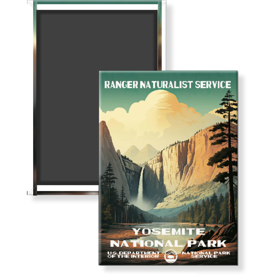 Yosemite National Park Magnet – Vintage WPA Style