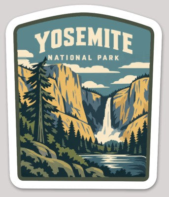 Yosemite National Park Die Cut Sticker – Vintage Arched-top Badge