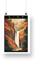 Zion National Park Poster - Emerald Pools