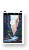 Zion National Park Poster - Virgin River