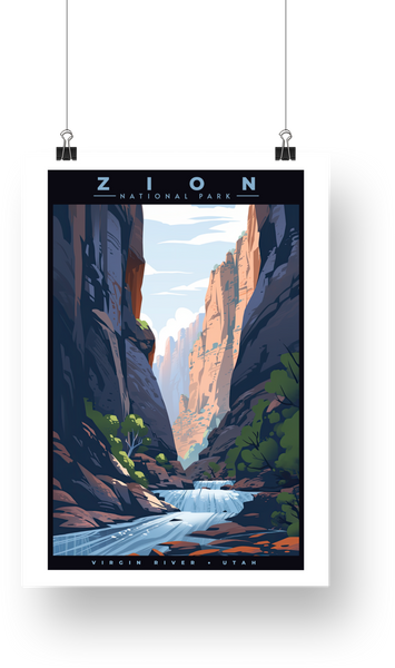 Zion National Park Poster - Virgin River