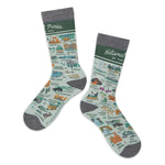 National Parks of the USA Map Socks