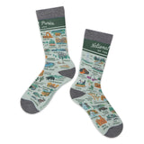 National Parks of the USA Map Socks
