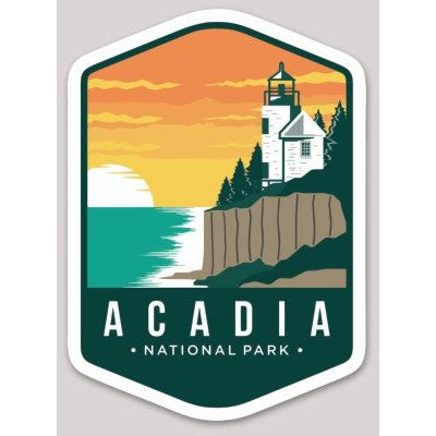 Acadia National Park Die Cut Sticker Large – Emblem Collection 1