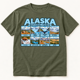 Alaska National Parks T-Shirt — Comfort Colors 1717 in Moss