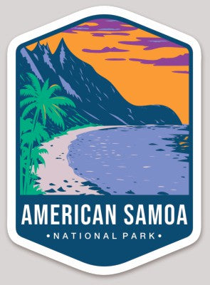 American Samoa National Park Die Cut Sticker Large