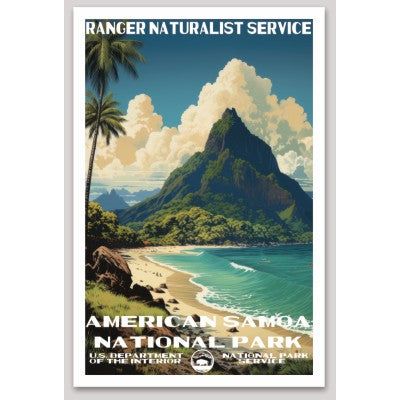 American Samoa National Park WPA Sticker Large – The National Park Store