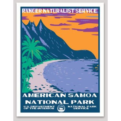 American Samoa National Park WPA Sticker Large