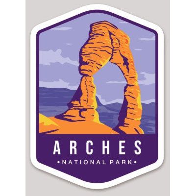 Arches National Park Die Cut Sticker Large – Emblem Collection 2