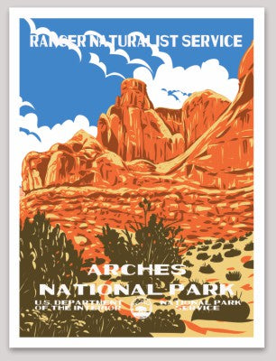 Arches National Park WPA Sticker Large