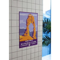 Arches National Park Poster – Delicate Arch & Purple Sky – Ranger Header
