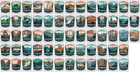 National Park Arrowhead Sticker Collection
