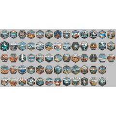 National Park Badge Sticker Collection