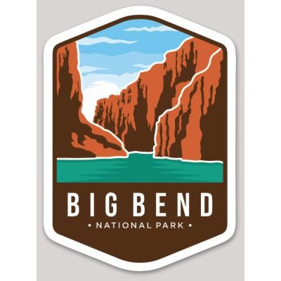 Big Bend National Park Die Cut Sticker Large – Emblem Collection 1