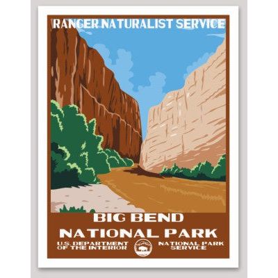 Big Bend National Park WPA Sticker Large