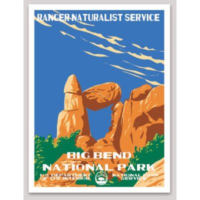 Big Bend National Park WPA Sticker Large – Original WPA Style