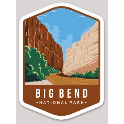 Big Bend National Park Die Cut Sticker Large – Emblem Collection 2