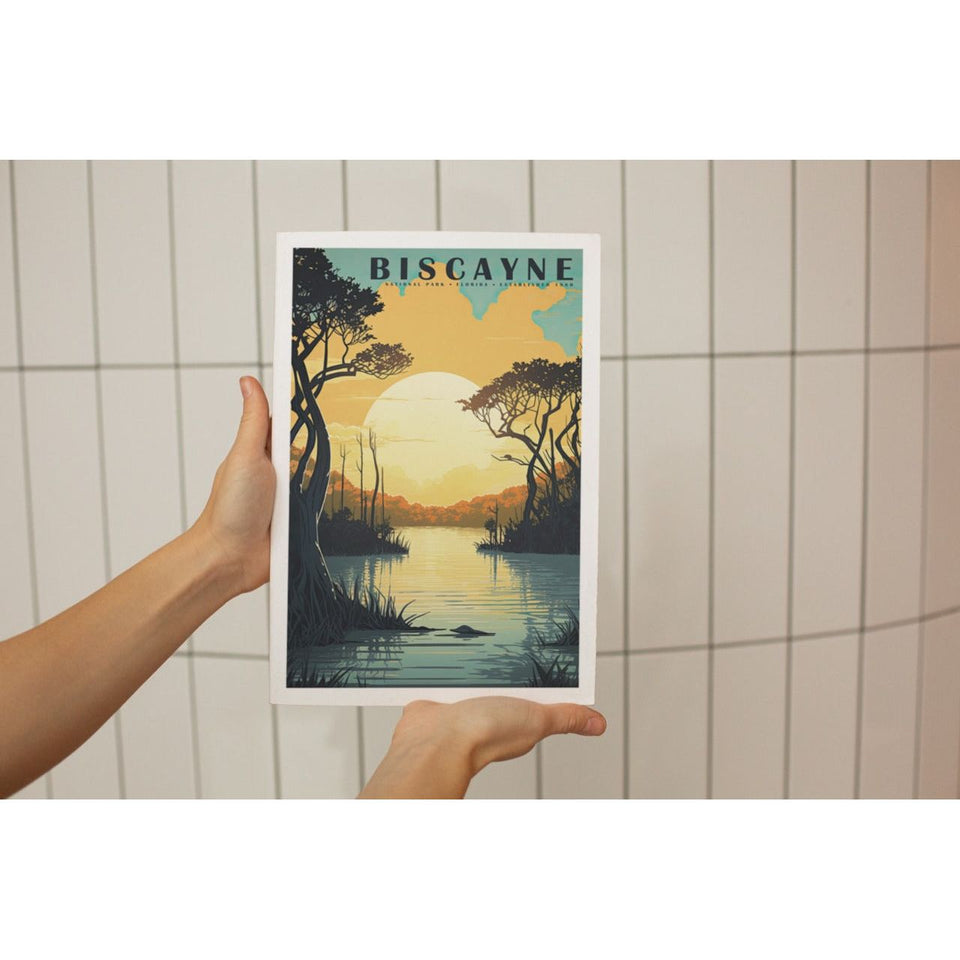 Biscayne National Park Poster – Mangroves & Golden Waterway