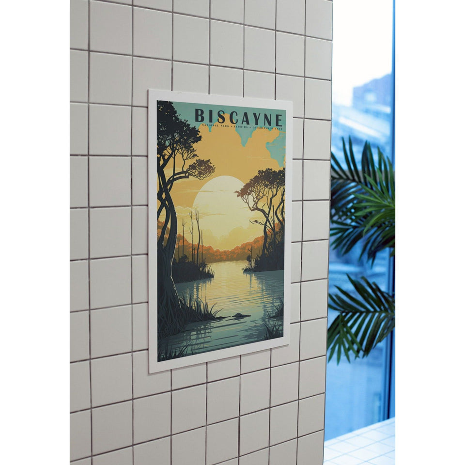 Biscayne National Park Poster – Mangroves & Golden Waterway
