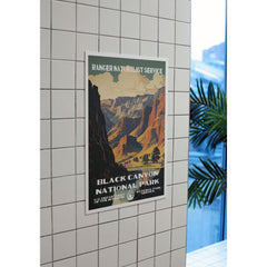 Black Canyon National Park Poster – Golden Gorge & Dark Cliffs – Ranger Header